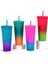 38 701-800ML 710MLÇIVILI Tumbler Kahve Fincanı Yaz Soğuk Su Şişesi Çift Duvarlı Plastik Durian Elmas Pipetli Bardak Sevimli Su Şişesi (Yurt Dışından) 5