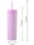 04 450ML 16OZ Çift Katmanlı Plastik Buzlu Su Bardağı 450ML Renkli Mat Su Şişesi Samanlı ve Kapaklı Kahve Fincanı Kupa Tumbler Hediyeler (Yurt Dışından) 5
