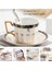 Lider 200 ml Avrupa Asil Kemik Çini Kahve Fincanı Tabağı Kaşık Seti 200 ml Lüks Seramik Kupa Üst Sınıf Porselen Çay Bardağı Cafe Parti Drinkware (Yurt Dışından) 1
