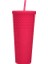 Gül Kırmızı 710 ml Kaliteli Mat Kaplama Çift Duvar Dıy 700 ml 710 ml 22 Oz 24 Oz Plastik Çivili Durian Fincan Saman Bardak Bardaklar Kendi Logo Etiketi ile (Yurt Dışından) 1