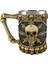 450 ml 201-300 ml Kafatası Bira Kahve Kupa Paslanmaz Çelik Viking Savaşçı Kafatası Bira Kupa Mekanik Dişli Boru Hattı Tasarımı Bira Stein Tankard Içecek Fincan (Yurt Dışından) 1