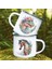 UXH237602-A015WH-8 360 ml Dinozor At Çiçek Baskı Emaye Kupa Yaratıcı Kahve Içecekler Bardak Kamp Kamp Ateşi Bardak Kolu Kupa Çocuklar Için Hediyeler Aile Arkadaşı (Yurt Dışından) 3