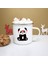 XH372-A015WH-8 360ML Sevimli Panda Baskı Emaye Yaratıcı Kahve Çay Su Bardakları Içecekler Tatlı Kahvaltı Süt Kupası Kawaii Kupalar Kolu Drinkware En Iyi Hediyeler (Yurt Dışından) 3