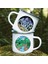 UXH213821-A015WH-8 360 ml Ay Güneş Dağlar Baskı Kupalar Kamp Emaye Kupa Macera Kamp Ateşi Parti Bira Kahve Fincanı Dağ Kolu Bardaklar Camper Için Hediyeler (Yurt Dışından) 3