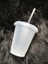 Şeffaf 401-500ML 473ML 480ML 500ML 16OZ Boş Düz Plastik Bardak Soğuk Bardak Soğuk Içecek Pipetli Bardak ve Kapaklı (Yurt Dışından) 1