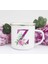 XH1781-A015WH-8 Mor Mektup Baskı Kupalar Yaratıcı Kahve Şarap Bardakları Içecekler Süt Fincan Vintage Emaye Kupalar Kolu Drinkware Düğün Nedime Hediyeleri (Yurt Dışından) 1