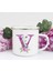 XH1781-A015WH-8 Mor Mektup Baskı Kupalar Yaratıcı Kahve Şarap Bardakları Içecekler Süt Fincan Vintage Emaye Kupalar Kolu Drinkware Düğün Nedime Hediyeleri (Yurt Dışından) 5