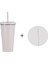 Bej 750ML 500/750ML Paslanmaz Çelik Kapaklı Bardak ve Saman Tumbler Buzlu Kahve Kupa Çift Duvar Su Şişeleri Yeniden Kullanılabilir Depolama Açık (Yurt Dışından) 1