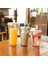 520ML Yeşil 1 Adet 420ML Pipetli Plastik Su Şişesi Kahve Fincanı Süt Meyve Suyu Fincanı Drinkware Kapaklı Bardaklar Saman Taşınabilir Yeniden Kullanılabilir Içme Suyu Şişesi (Yurt Dışından) 3