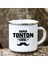 UXH156946-A015WH-8 Süper Tonton Papy Baskılı Komik Emaye Yaratıcı Kahve Fincanları Kamp Kupalar Kolu Drinkware Tatil Kupa Babalar Günü En Iyi Hediyeler (Yurt Dışından) 1