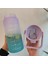 1200ML-MATTE Mavi 2l 64OZ 2l Büyük Kapasiteli Su Şişesi Saman Bardak Yüksek Sıcaklık Plastik Su Bardağı Zaman Ölçeği Buzlu Doğa Sporları Öğrenci Çift Fincan (Yurt Dışından) 2