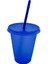 Mavi 700 ml 480 ML/700 ml Yetişkin Yaratıcı Su Bardağı Payetli Glitter Pp Plastik Sıcaklık Algılama Çok Özellikli Rahat Saman Bardak (Yurt Dışından) 1