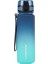 Mavi ve Yeşil 0.5l 500/1000 ml Spor Su Şişesi Bpa Ücretsiz Sıçrama Kapaklı Zaman Işaretleyici Açık Hava Spor Salonu Için Sızdırmaz Buzlu Tritan Plastik Bardak (Yurt Dışından) 1
