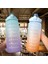 A-Pink Çubuklu 2000ML 2 Litre Pipetli Su Şişesi Kadın Kızlar Büyük Taşınabilir Seyahat Şişeleri Spor Fitness Fincan Yaz Soğuk Su Zaman Ölçeği ile (Yurt Dışından) 2