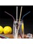 Düz Gümüş 21.5CMX8MM Içecek Pipetleri 304 Paslanmaz Çelik Soğuk Içme Kavisli Düz Uzun Pipet Fırçalı Drinkware Bar Parti Bardak Aksesuarları (Yurt Dışından) 2