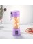 6 Kesici Kafa Mavi Taşınabilir Elektrikli Meyve Sıkacağı USB Şarj Edilebilir El Smoothie Blender Meyve Karıştırıcılarmilkshake Yapımcısı Makinesi Gıda Sınıfı Malzemeler (Yurt Dışından) 1