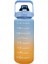 Mavi 2000 ml 2 Litre Su Şişesi Büyük Kapasiteli Motivasyon Içme Şişesi Zaman Işaretleyici ile Açık Spor Su Şişesi Sevimli Plastik Bardaklar (Yurt Dışından) 1