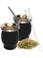 Ahşap Rengi 8 Oz Kaşıklı 8 Oz Çay Yerba Mate Kupası 304 Inox Çift Duvar Yalıtımlı Vakum Paslanmaz Çelik Mate Straw Çay Kaşıklı Kahve Seti Fırçalı Bombilla (Yurt Dışından) 3