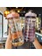 2l-Şeffaf Mavi 2.0l 2000 ml Büyük Kapasiteli Su Şişesi Saman Bardak Zaman Ölçeği Açık Spor Su Şişesi Plastik Su Bardağı Öğrenci Çift Fincan Su Isıtıcısı (Yurt Dışından) 3