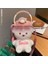 A-No Çıkartması 1000 ml 1000/1400 ml Kawaii Su Şişesi Seyahat Ayı Su Isıtıcısı Spor Içme Kupa Kız Açık Şişe Büyük Kapasiteli Bardak Pipetli Şişe (Yurt Dışından) 1