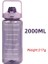 Mor 217G 2000 ml 2 Litre Samanlı Su Şişesi Kadın Sürahi Kızlar Taşınabilir Seyahat Şişeleri Spor Bisiklet Fincan Yaz Soğuk Su Sürahisi Zaman Işaretleyici ile (Yurt Dışından) 1