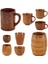 180ML 201-300ML 9 Stilleri Hünnap Ahşap El Yapımı Su Kahve Kupa Bardak Çay Bira Suyu Süt Kupalar Içecek Kulplu Bardaklar Kahve Bira Kupa Retro Hediye (Yurt Dışından) 3