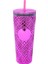 Plating Mei Hong - B 710ML - Logo Yok Yaratıcı 700ML 710ML 22OZ 24OZ Yeniden Kullanılabilir Çift Duvar Elmas Kafesli Plastik Pipetli Bardak Kahve Kupa Yok Starbks Logosu (Yurt Dışından) 1