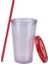 D 16OZ Popüler 16OZ Düz Bardak Akrilik Su Şişesi Kapaklı ve Saman Çift Duvar Şeffaf Meyve Suyu Süt Bardak Doğum Günü Partisi Için (Yurt Dışından) 4