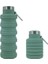 Ordu Yeşil Katlanabilir Spor Şişeleri 500 ml Katlanabilir Su Şişesi Spor Seyahat Koşusu Için Taşınabilir Katlanır Kahve Şişesi (Yurt Dışından) 1