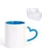 Blue-1 350 ml Seramik Kupa Dıy Fotoğraf Kalp Şekli Kolu ve Iç Renkler Süt Kahve Fincanı Özelleştirilmiş Resimler Logo Adı Metin Yaratıcı Kesim Hediyeler (Yurt Dışından) 1
