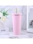Altın Jantlı Pembe 750ML 500/750ML Yalıtımlı Paslanmaz Çelik Bardak Kapaklı Bardak Saman Vakum Seyahat Kahve Kupa Sıcak Soğuk Içecekler Için Yeniden Kullanılabilir Su Şişesi (Yurt Dışından) 1