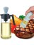 Yeşil 2 In 1 Zeytinyağı Dağıtıcı Konteyner Yağ Fırçası ile 350 ml Doldurulabilir Cam Yağ Şişesi Barbekü Tencere Dağıtıcı Mutfak Aracı (Yurt Dışından) 2