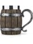 BM020-1 501-600 ml Yeni Viking Ahşap Tahıl Bira Kupa 304 Paslanmaz Çelik Ortaçağ Tavern Ahşap Taklit Varil Tankard Bira Kupa Kahve Fincanı Erkekler Hediye (Yurt Dışından) 3