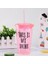 Mavi Yeniden Kullanılabilir Plastik Pipetli Bardak Kapaklı Su Soğuk Pipetli Bardaklar Su Içme Bardağı Suyu Bardakları Bardak Pipetli Kupa Drinkware (Yurt Dışından) 5