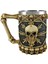 450 ml 201-300 ml Kafatası Bira Kahve Kupa Paslanmaz Çelik Viking Savaşçı Kafatası Bira Kupa Mekanik Dişli Boru Hattı Tasarımı Bira Stein Tankard Içecek Fincan (Yurt Dışından) 5