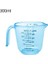 BLUE300ML 150/300/600ML Plastik Ölçüm Kabı Şeffaf Mavi Kupa Dekantör Şişe Ağzı Şeffaf Sıvı Ölçü Kabı Jugcup Konteyner Yüksek Kalite (Yurt Dışından) 1