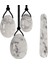 Delinmemiş Set Doğal Yeşim Yoni Yumurta Seti Vajinal Sıkma Aşk Yumurta Kegel Egzersiz Beyaz Howlite Yoni Yumurta Doğal Taş Kristal Yoni Değnek (Yurt Dışından) 3
