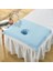 Gökyüzü Mavi Saf Pamuk Spa Yarım Masaj Masa Örtüsü Güzellik Yatağı Yüz Delik Havlu 50*70 cm Masaj Çarşafları Masaj Masası Kapakları (Yurt Dışından) 1