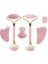 2 Adet Tip B1 Yüz Masajı Guaj Kazıyıcı Yüz Masajı Gua Sha Doğal Yeşim Pembe Kuvars Rulo Selülit Masajı Taş Gua Sha Seti Kurulu (Yurt Dışından) 2