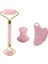 3 Adet Tip A Yüz Masajı Guaj Kazıyıcı Yüz Rulo Gua Sha Doğal Yeşim Pembe Kuvars Rulo Selülit Masaj Taş Gua Sha Set Kurulu (Yurt Dışından) 1