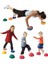 Pembe 16 cm Yoga Topu Pvc Şişme Masaj Noktası Yarım Fit Top Denge Eğitmen Sabitleyici Spor Pilates Fitness Dengeleme Masaj Topu (Yurt Dışından) 2