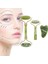 Armygreen 2/3 Adet Doğal Taş Gua Sha Yüz Masaj Seti Guaj Kazıyıcı Arka Boyun Scratcher Masajı Yüz Masaj Aletleri Yeşim Rulo (Yurt Dışından) 3