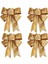10PCS Noel Ağacı Dekorasyon Yaylar Şerit Altın 25 x 21CM (Yurt Dışından) 1