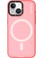 iPhone 15 Kılıf Magsafe Şarj Özellikli Youngkit Hidden Sand Serisi Kapak Pembe 1
