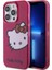 iPhone 15 Pro Max Kılıf Hello Kitty Orjinal Lisanslı Yazı ve Ikonik Logolu Kitty Head Kapak Pembe 1