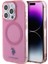 iPhone 15 Pro Max Kılıf U.s. Polo Assn. Orjinal Lisanslı Magsafe Şarjlı Transparan Tasarım Pembe 1