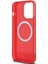 ZORE AMG iPhone 15 Pro Max Kılıf Amg Orjinal Lisanslı Magsafe Şarj Özellikli Transparan Kapak Kırmızı 4