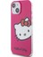 iPhone 15 Kılıf Hello Kitty Orjinal Lisanslı Yazı ve Ikonik Logolu Kitty Head Kapak Pembe 2