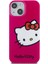 iPhone 15 Kılıf Hello Kitty Orjinal Lisanslı Yazı ve Ikonik Logolu Kitty Head Kapak Pembe 3