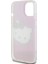 iPhone 15 Kılıf Hello Kitty Orjinal Lisanslı Yazı ve Ikonik Logolu Kitty Head Kapak Pembe 4